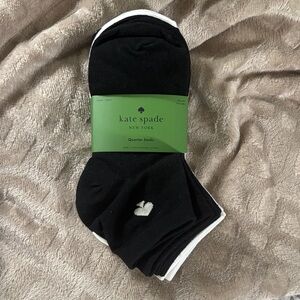 Kate Spade Black Quarter Socks (6pairs)